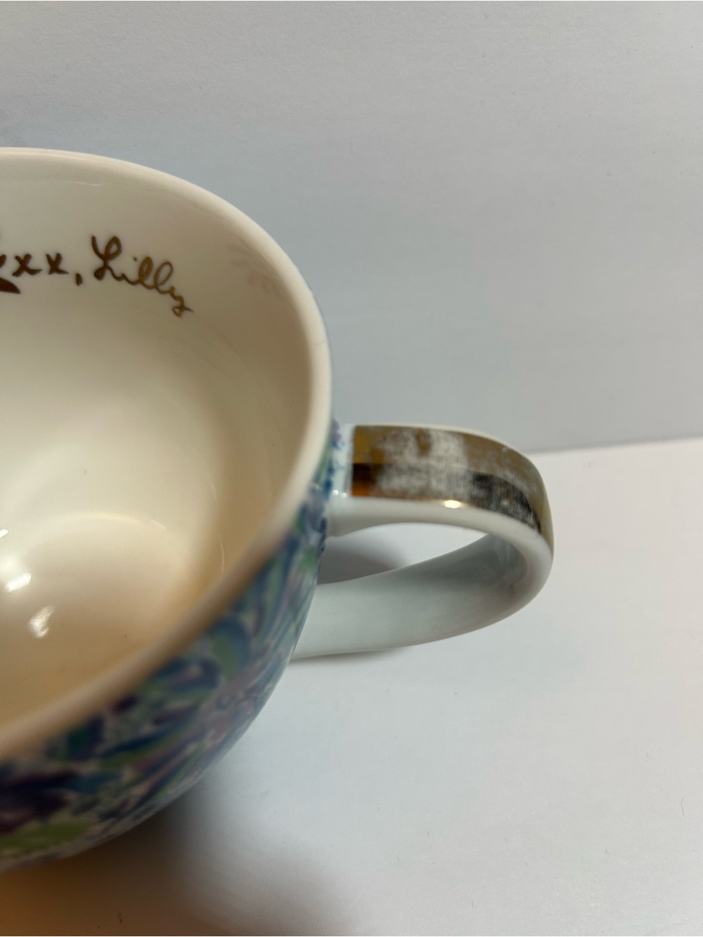Lily Pulitzer Floral Blue Ceramic Cup - Picture 4 of 5
